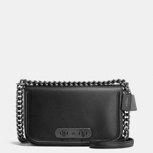 Coach Swagger Shoulder Bag - Black/Gunmetal